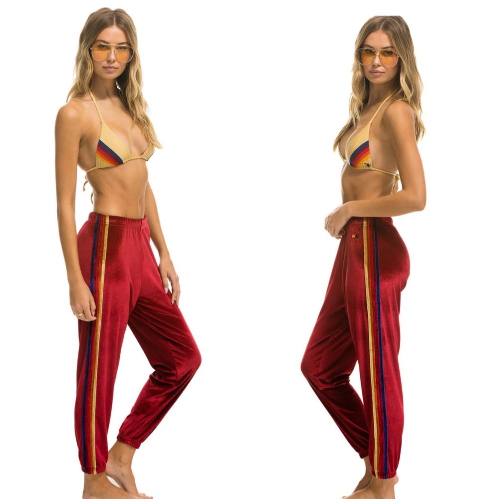 Aviator Nation Classic Velvet Sweatpants Size L